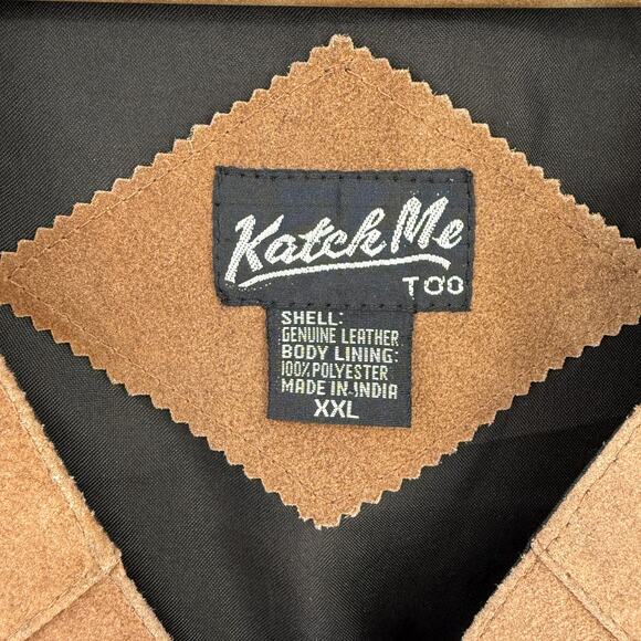 Katch Me Suede Snap Vest Mens Sz XXL Halloween Reenactment Costume Cosplay - Picture 8 of 8